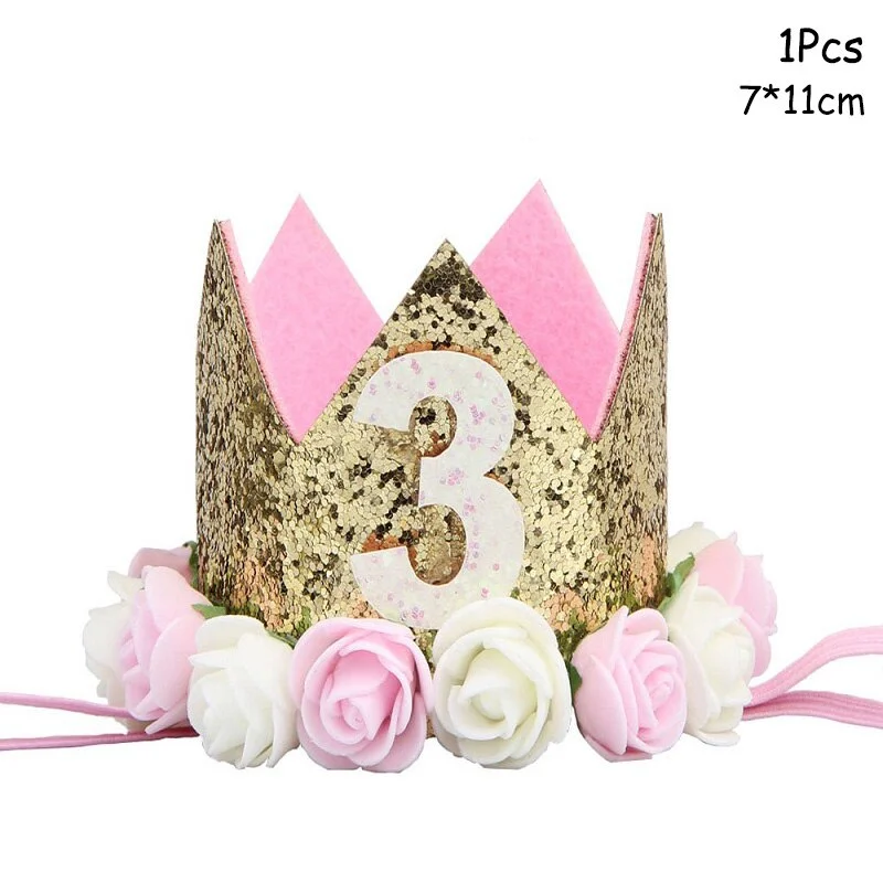 Gold Pink Disposable Tableware Set Paper Plates Cup Napkin Baby 1st Birthday Party Decor Baby Shower Girl Party Supplies Balloon