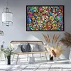 (Big Size) Cartoon Family - 11CT Stamped Cross Stitch 90*64cm/35.43*25.2in(glass painting cross stitch) tapestrymarket