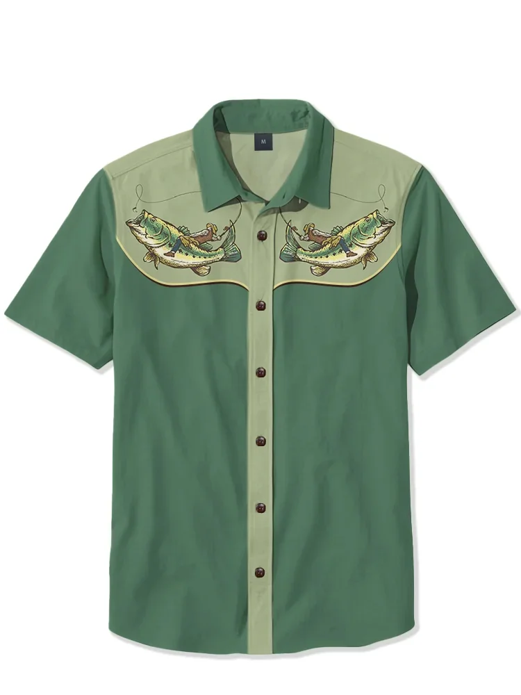 Suitmens 100% Cotton - Western Cowboy Fishing  Shirt