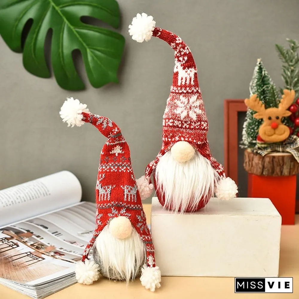 34Styles Elf Doll Ornaments Faceless Plush Doll Rudolph Gnomes Dwarf Santa Claus Swedish Tomte Dwarf