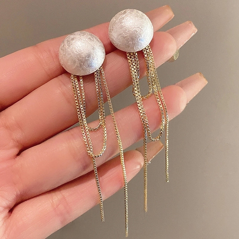 1 Pair IG Style Minimalist U Shape Geometric Flower Inlay Imitation Pearl Artificial Pearls Rhinestones Drop Earrings Ear Studs