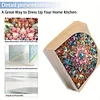 Diamond Painting Acrylic Mandala Flower Paper Towel Storage Rack Decor