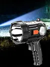 Solar USB Rechargeable LED Flashlight Camping Torch for Camping Hiking Emergency