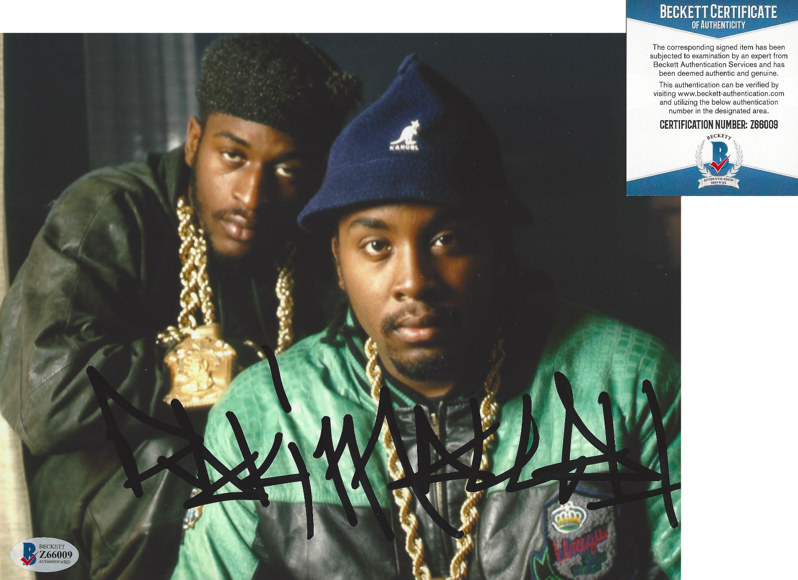 RAKIM THE GOD MC SIGNED 8x10 Photo Poster painting E HIP HOP RAPPER ICON PROOF BECKETT COA BAS