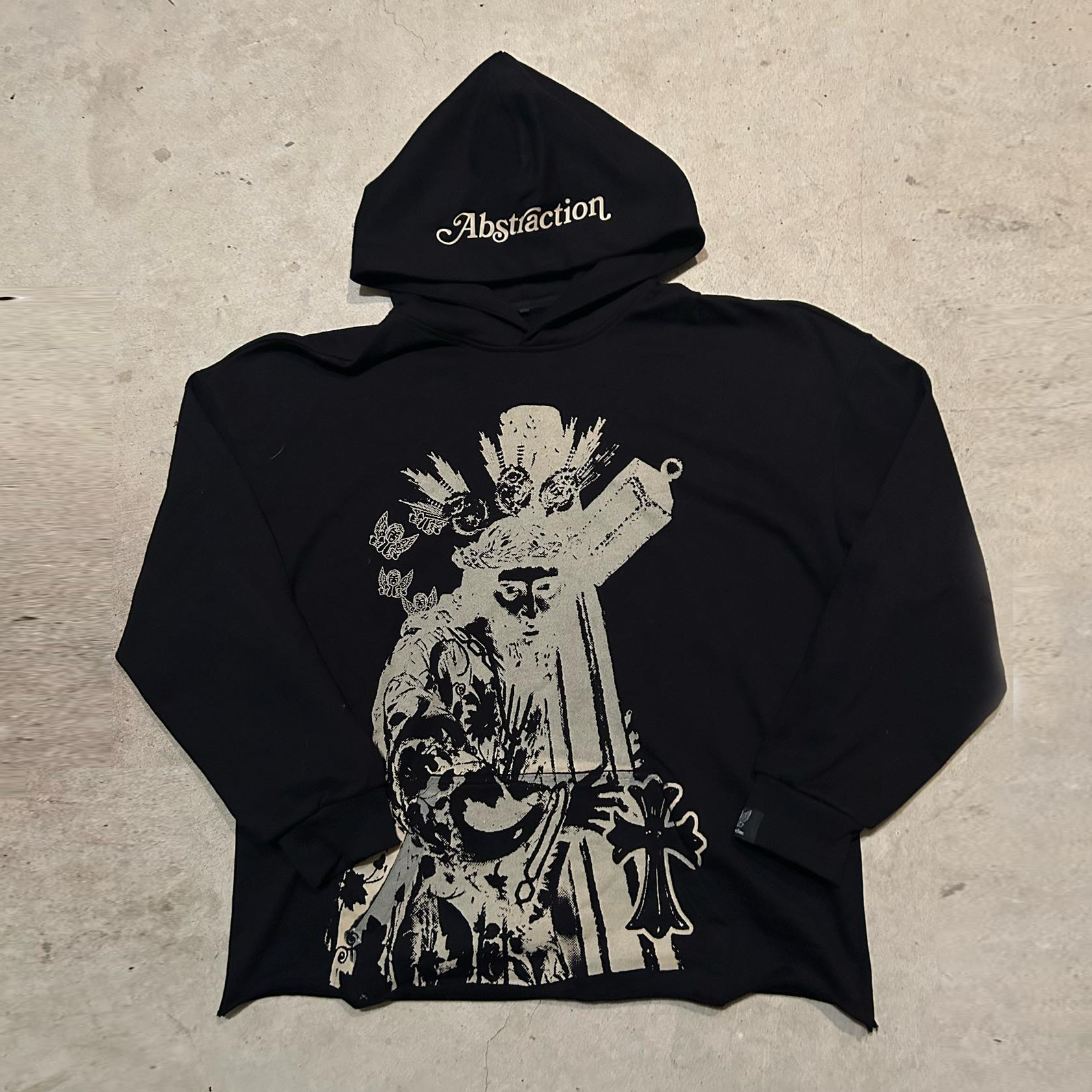 Stylish Jesus Print Graphics Pocket Hoodie