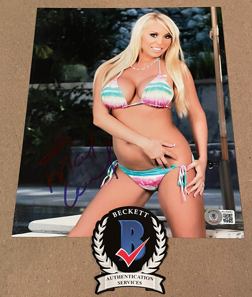 MARY CAREY ADULT PORN STAR AUTOGRAPHED 8X10 Photo Poster painting BECKETT WITNESS #13