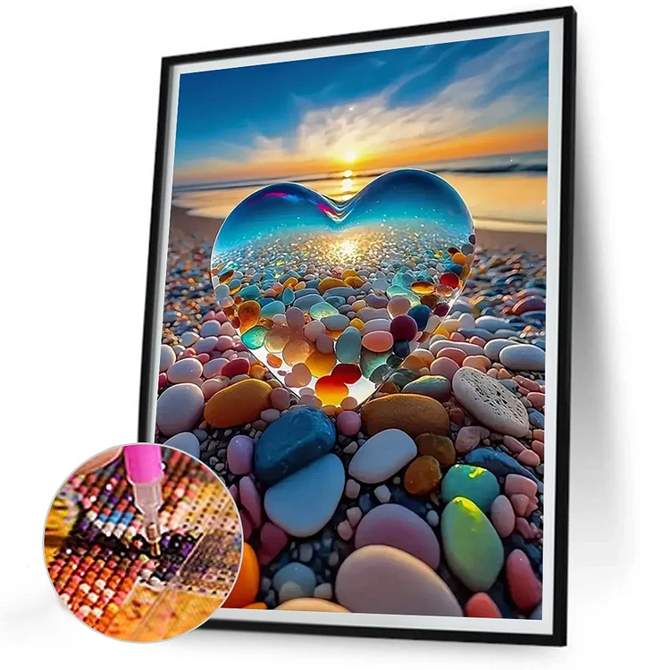 Dream Beach Love Stonel - Full Round - Diamond Painting (30*40cm)