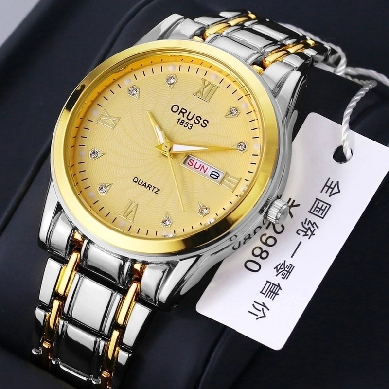 Casual Solid Color Single Folding Buckle Quartz Men’s Watches