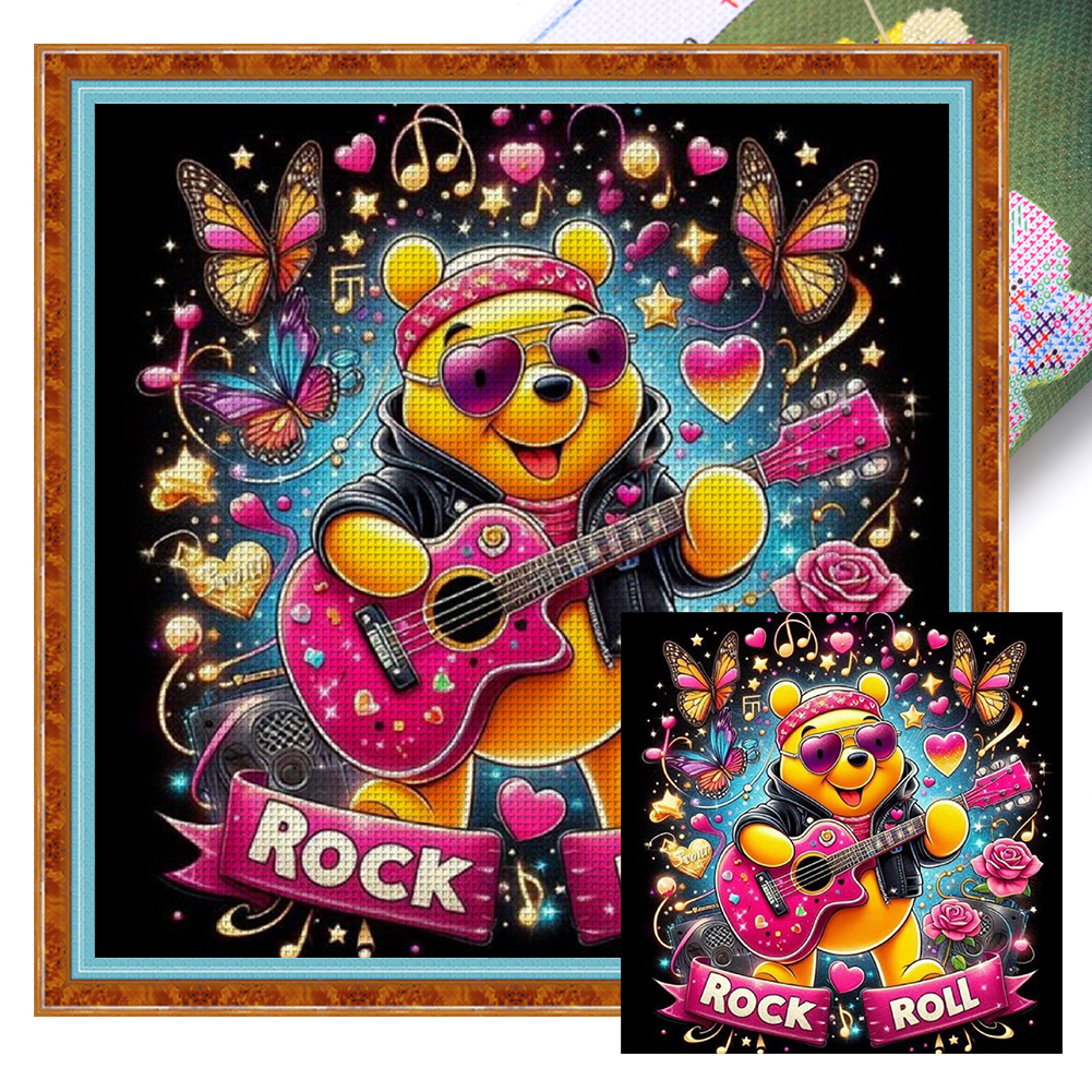 Winnie The Pooh Full 11CT Pre-stamped Canvas(40*40cm) Cross Stitch