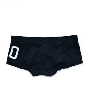 Men's sexy simple boxer briefs solid color button convex bag boxer briefs