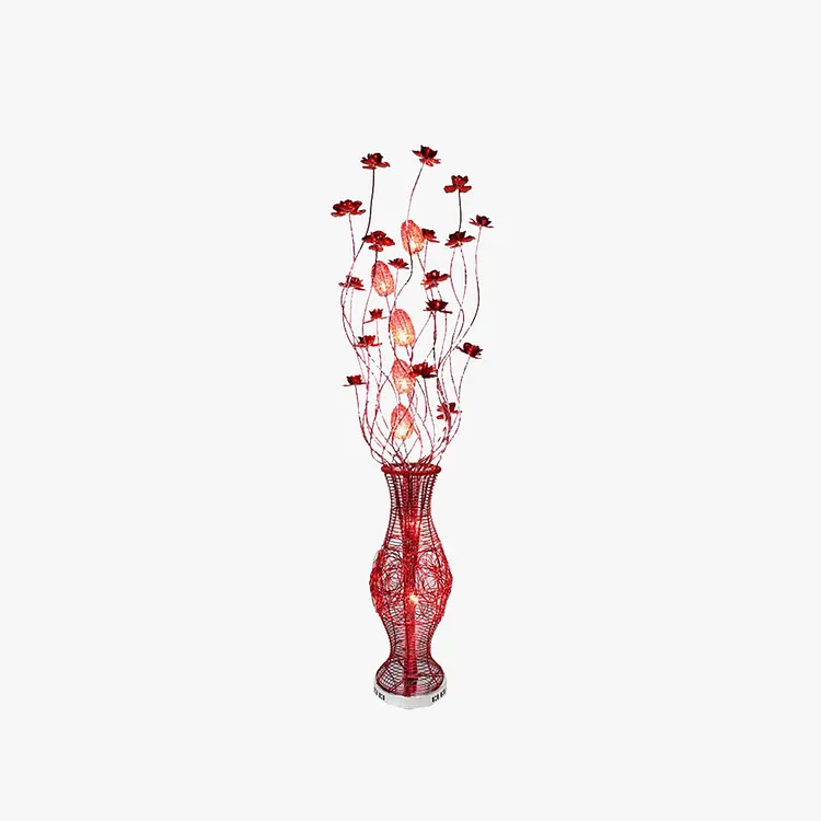 Bella Art Deco Flower Vase Metal Floor Lamp Living Room