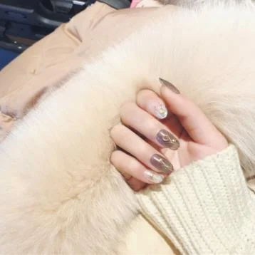 24pcs/set Punk Black Gradient Fake Nails Round Full Cover Gold Moon Star Decal Nail Art Tips Artificial Press on Nails-Nail Inspo