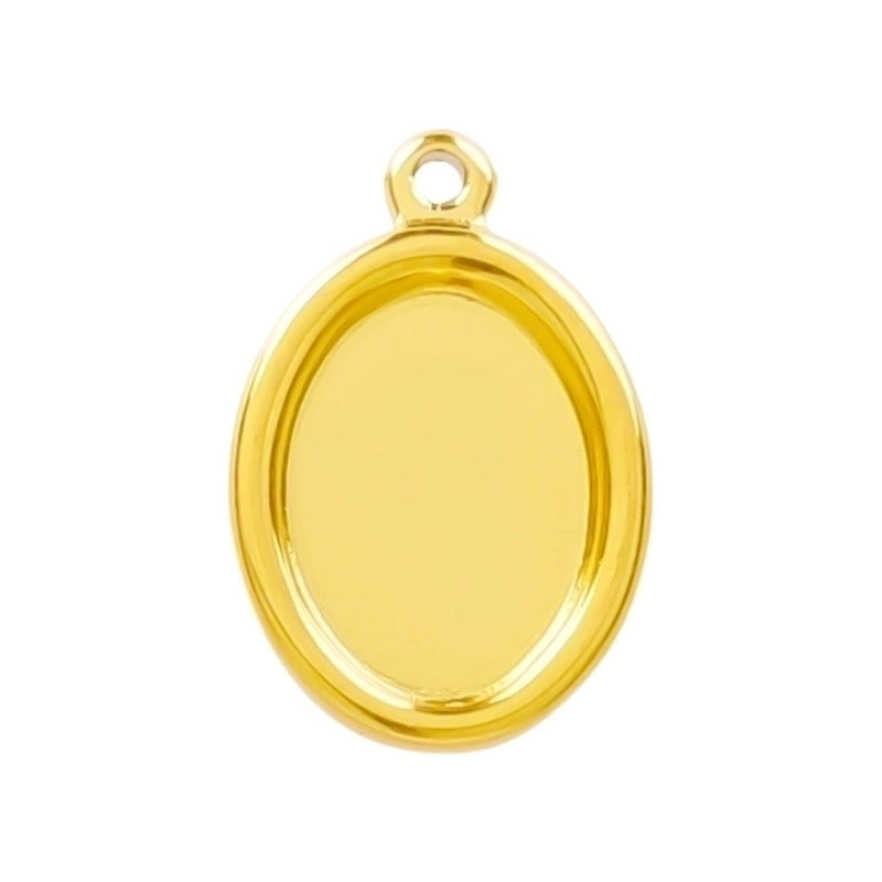 1 Piece 8*12mm 304 Stainless Steel Geometric Jewelry Accessories Pendant