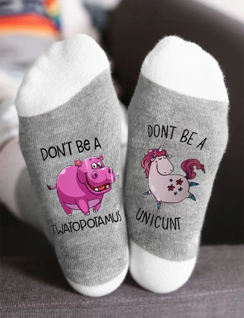 Don't Be A Twatopotamus Unicunt Socks