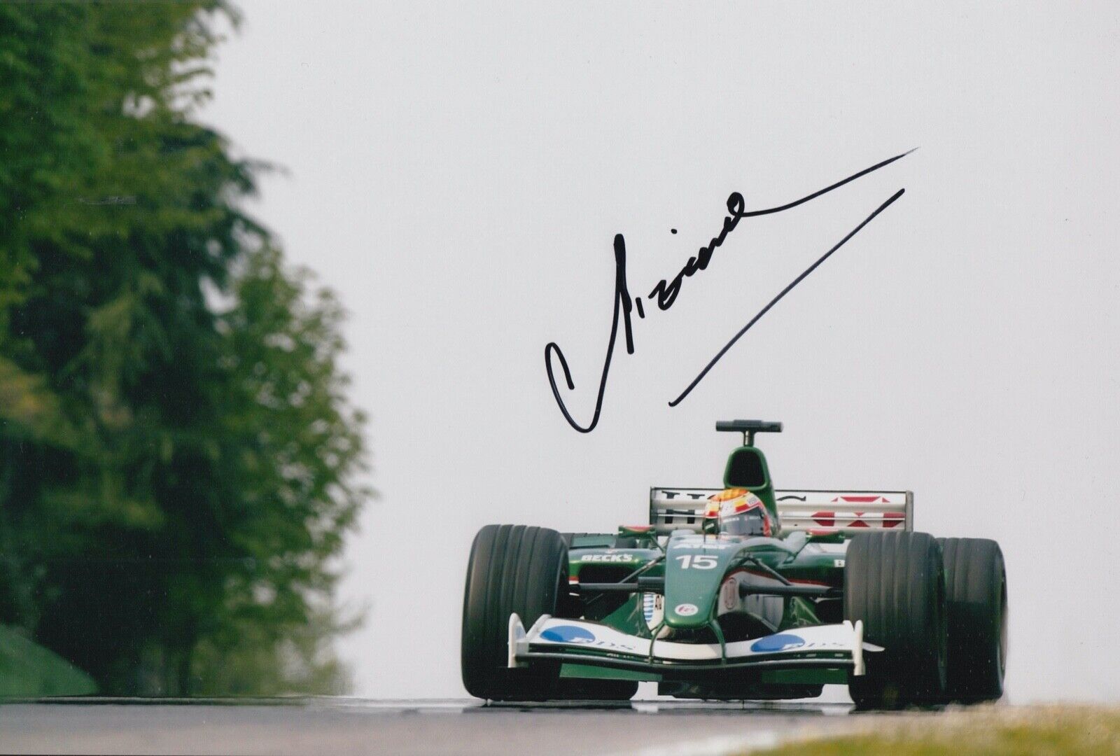 Antonio Pizzonia Hand Signed 12x8 Photo Poster painting F1 Autograph Jaguar Racing 1