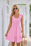 Casual Sleeveless Square Neck Dress