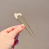 6PCS Elegant U Shape Oil Drip Metallic Hairpin