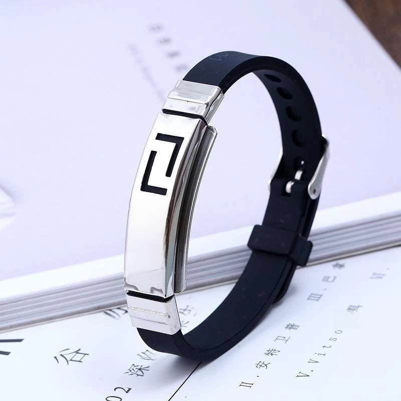 Stainless Steel Bracelet New Gift Men’s Specialty Jewelry Personality Creative Silicone Bracelet