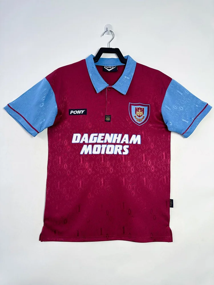 Retro 1995-1997 West Ham United Home Football Jersey