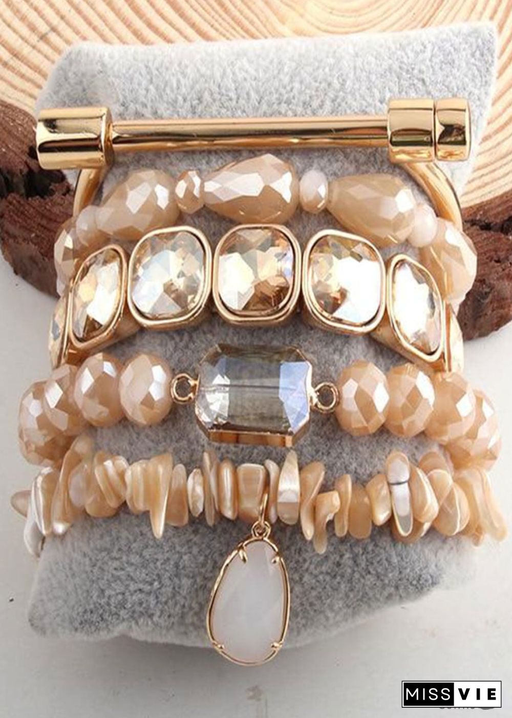 Boho Bracelet, RH Bracelet Set, Cubic Zircon Ball, Natural Stones Ball in Black and White