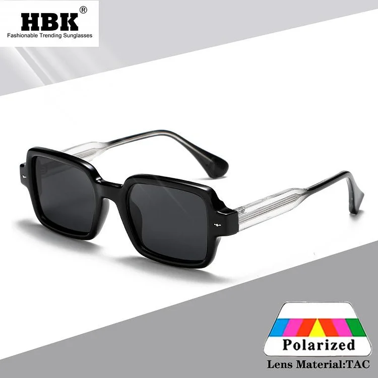 New Polarized Tac Square Pc Frame Sunglass Men Simple Retro Women's Sunglasses Fishing Driving Ideal Choice for Gifts