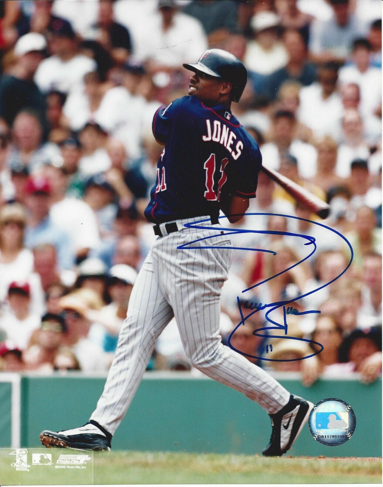 Jacque Jones Autographed 8x10 Minnesota Twins#S1127