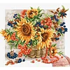 11CT Sunflower Basket - Stamped Cross Stitch 46*42cm/18.11*16.54in(Brand)