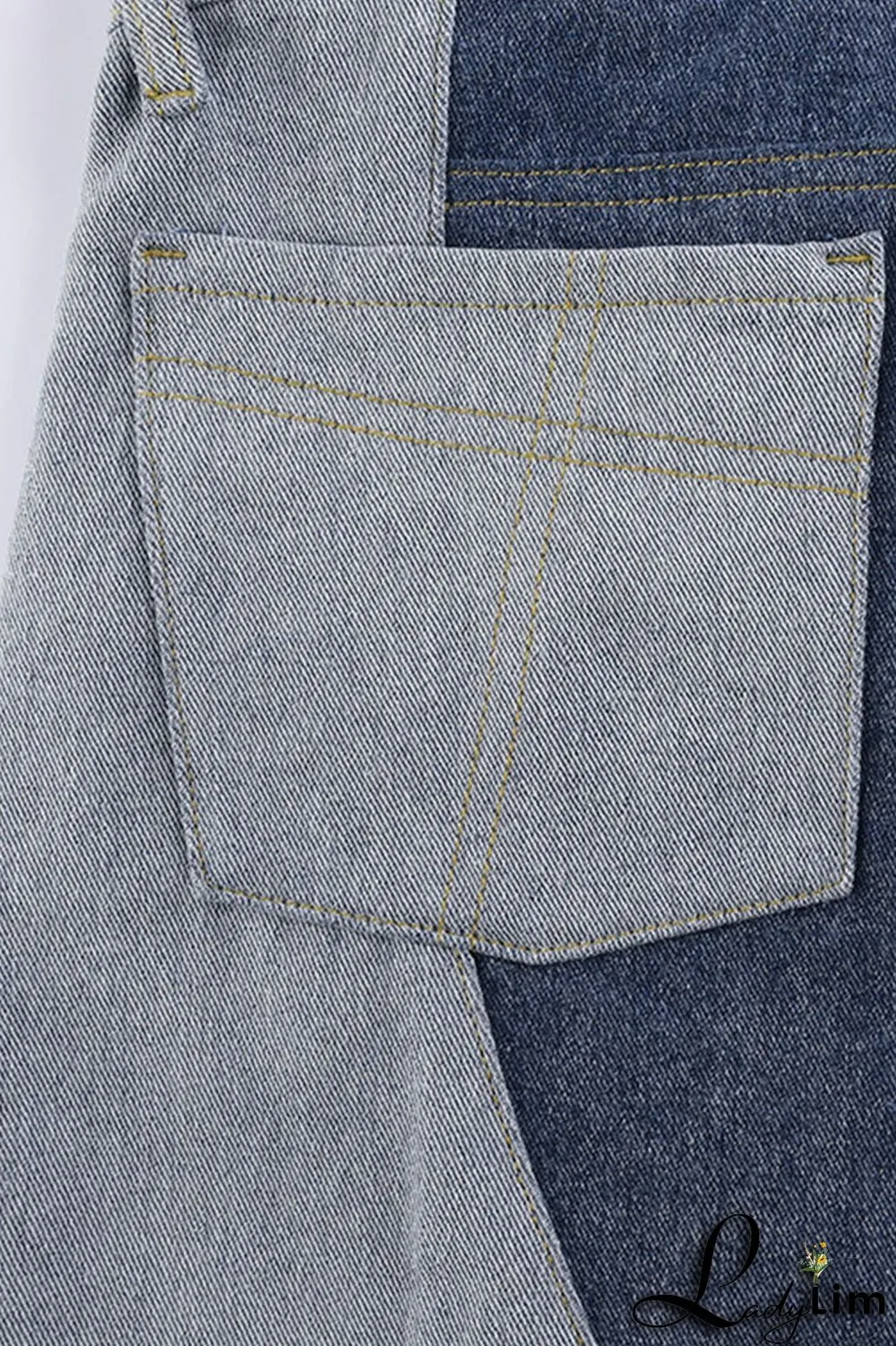 Blue Casual Street Solid Split Joint High Waist Denim Jeans