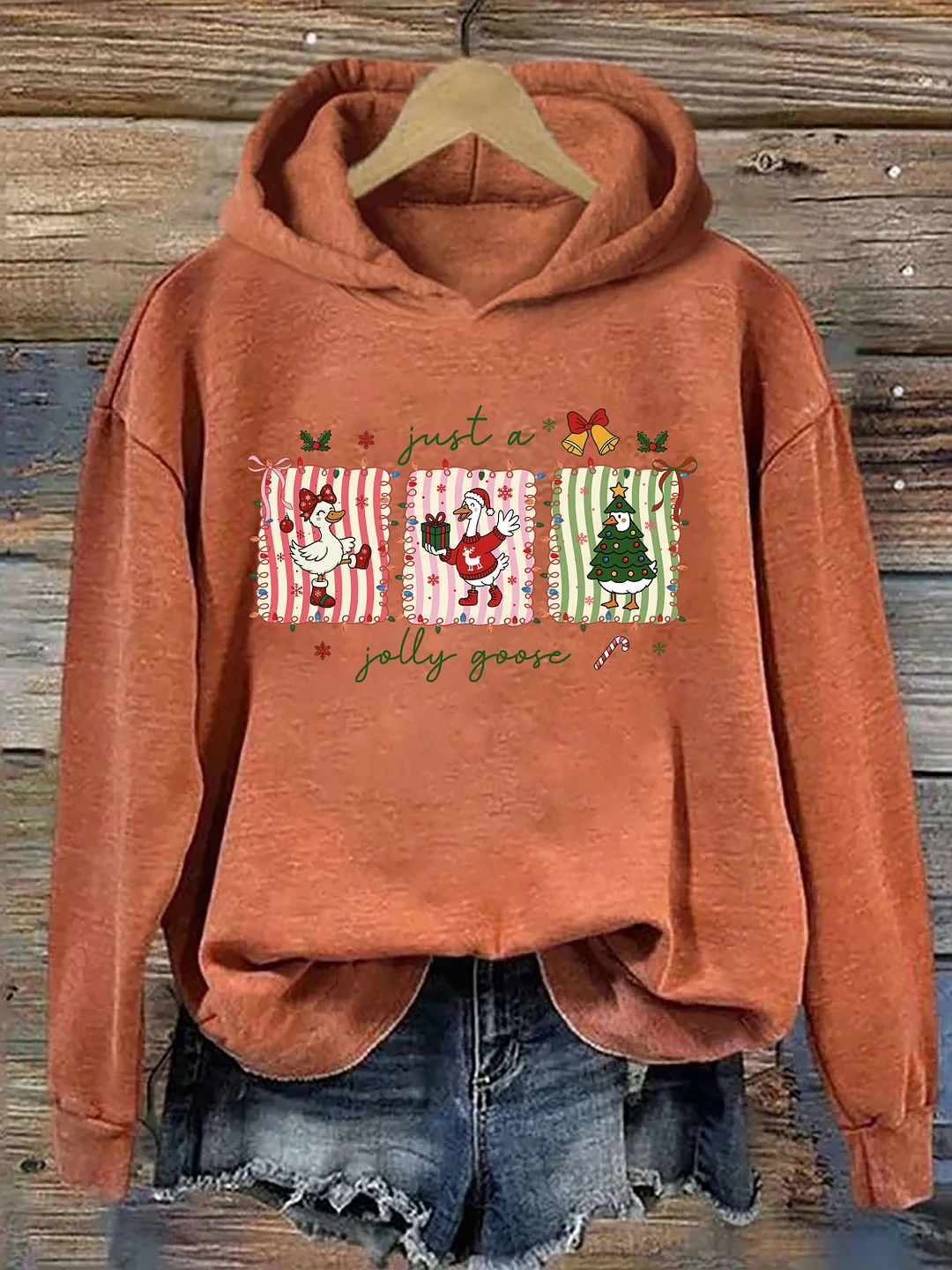Retro Christmas Goose Hoodie