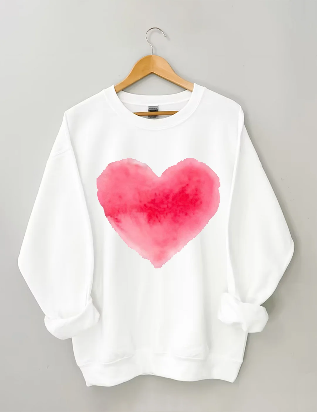 Watercolor Heart Valentine's Day Sweatshirt
