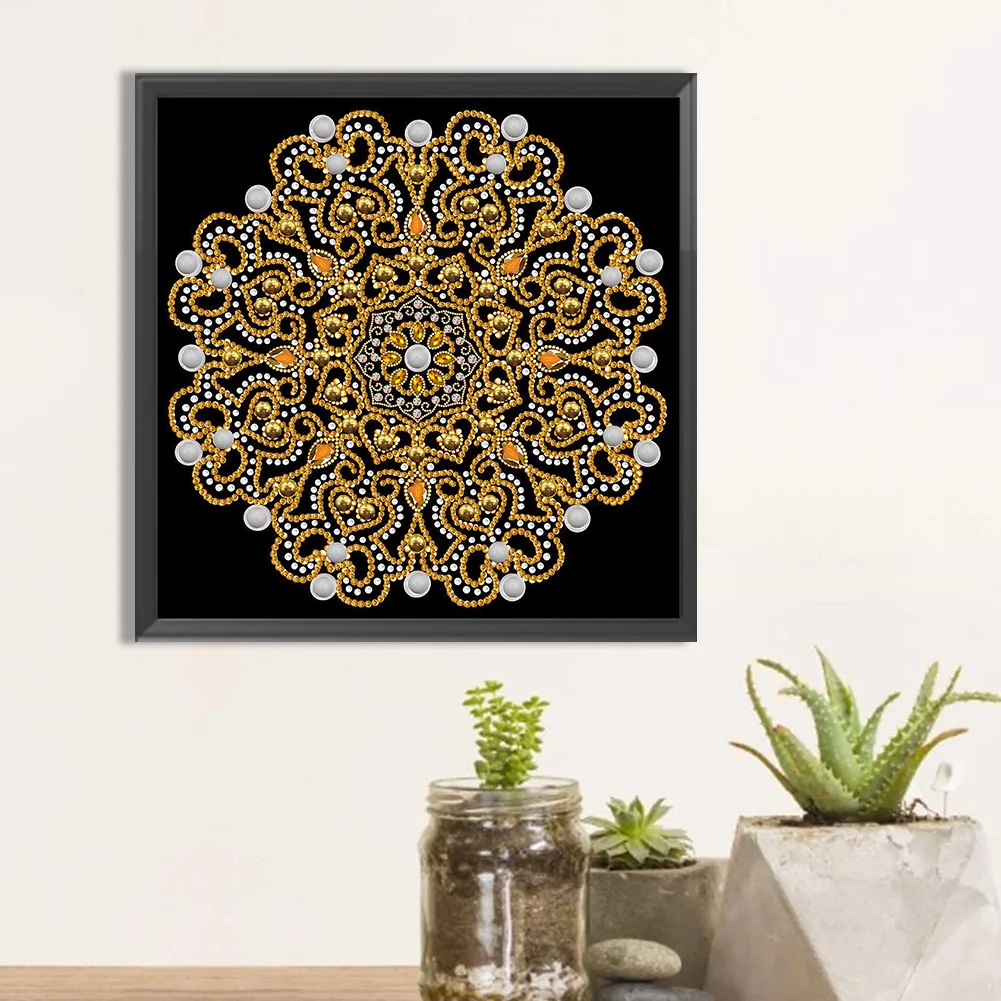 Diamond Painting - Partial Special Shaped Drill - Mandala(Canvas|30*30cm)