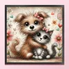 (Multi-Style) Colored Pencil Cat And Dog-11CT Stamped Cross Stitch 45*45cm/17.72*17.72in