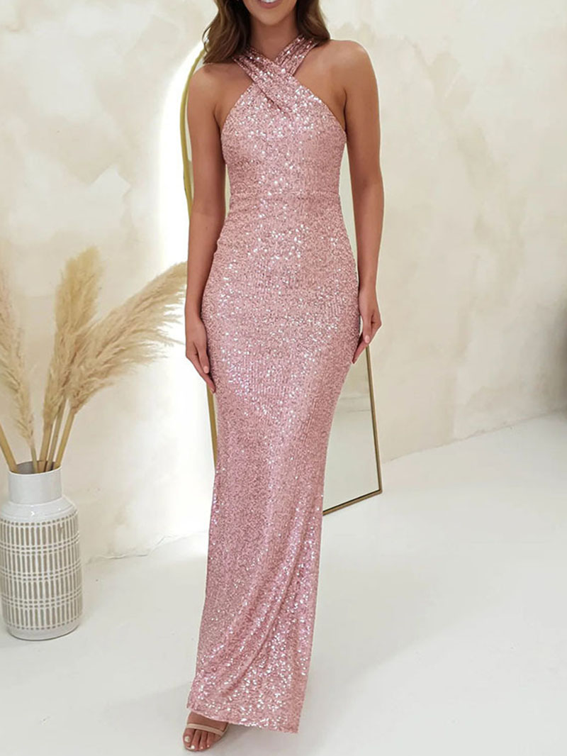 Elegant Sequined Maxi Evening Dress | Oxredo Shop Ramadan Sale