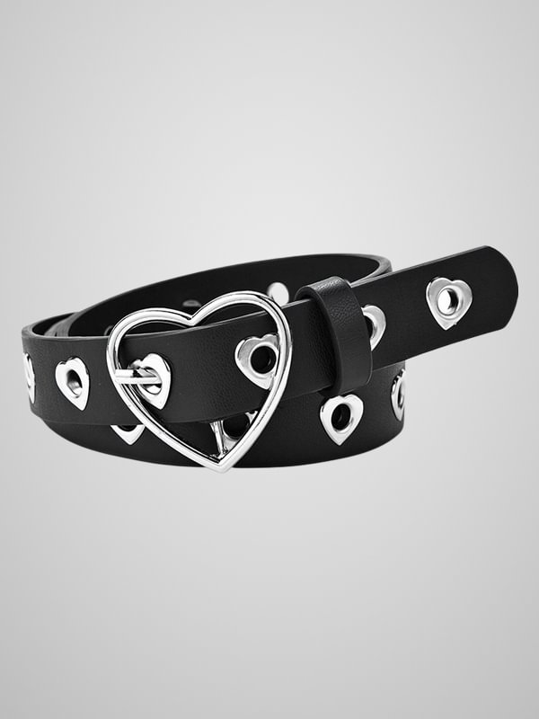 Sweet Girl Casual Heart Pattern Jeans Belt