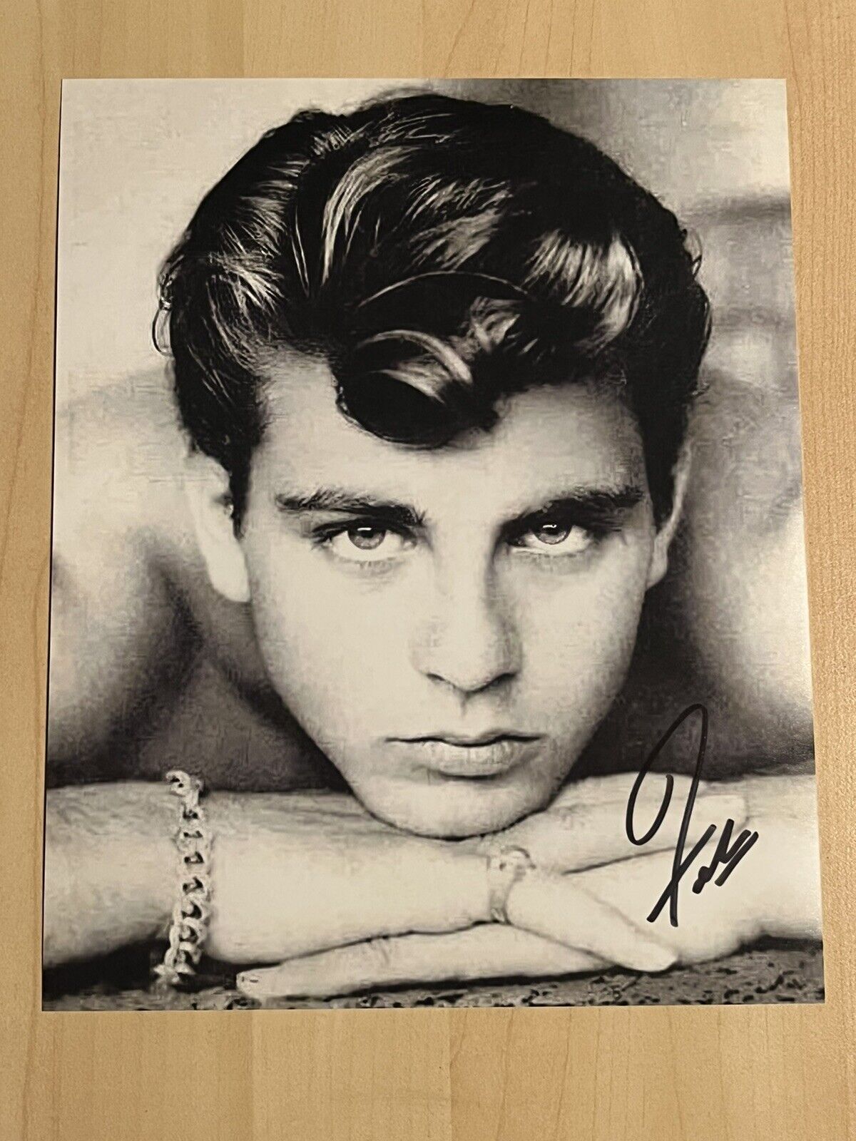 FABIAN HAND SIGNED 8x10 Photo Poster painting ACTOR SINGER AUTOGRAPHED TEEN IDOL COA