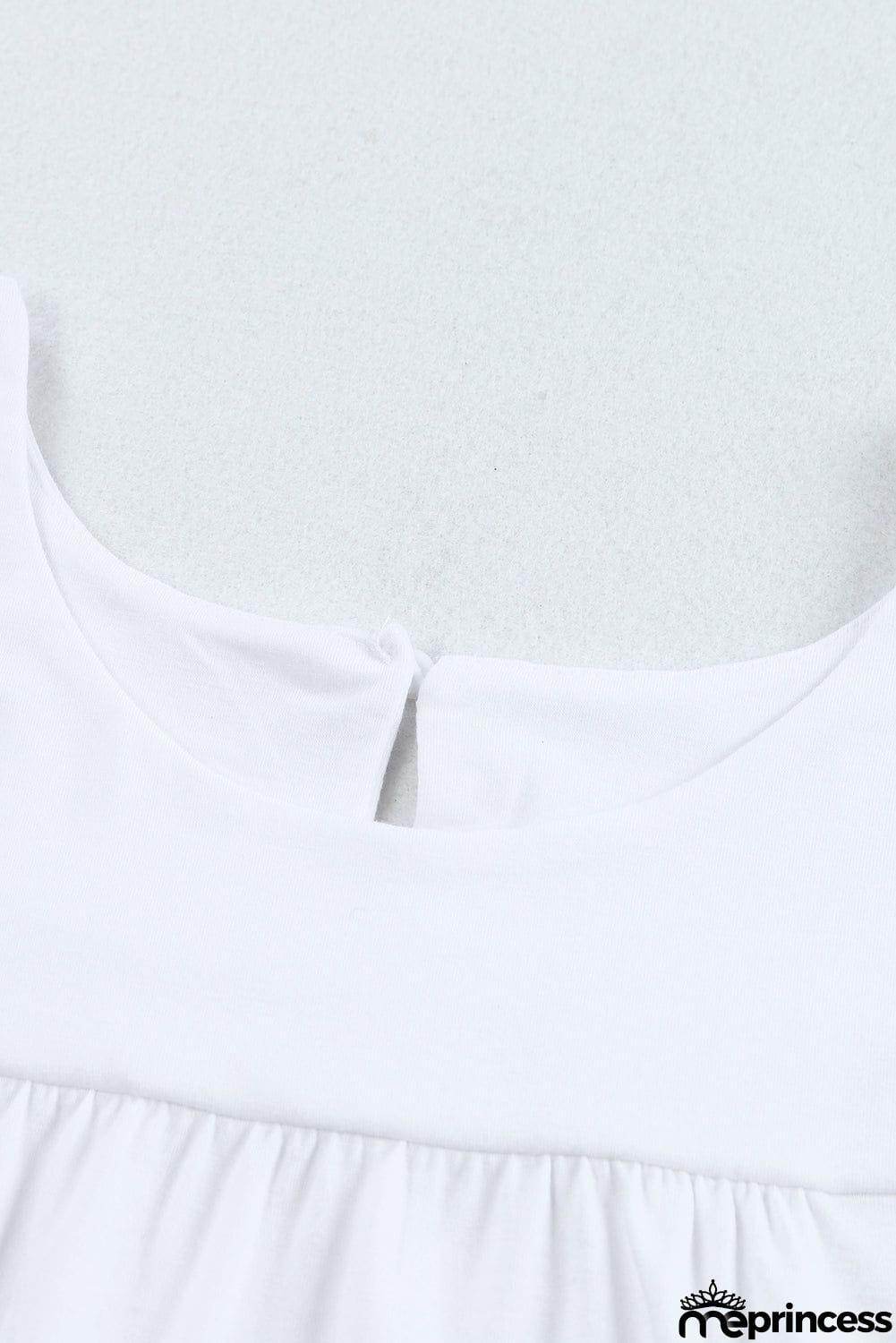 Keyhole Back Ruffled Sleeveless Top