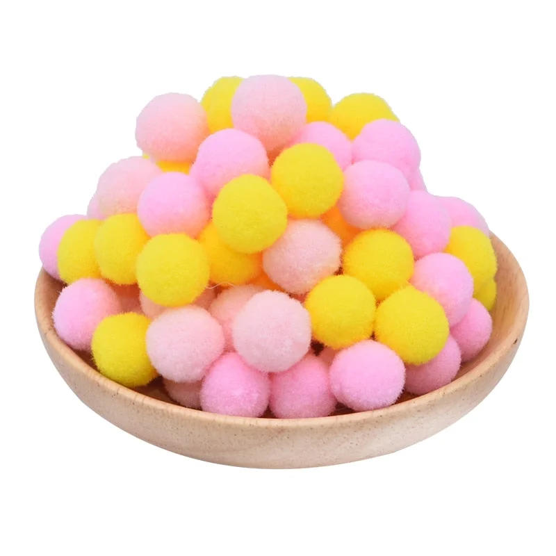 Plush Pompom 15mm 20mm 25mm Soft Pompones Fluffy Plush Balls Pom Poms Furball DIY Handmade Craft Material weeding home Decor