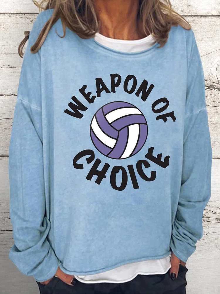 Weapon Of Choice Volleyball Women Loose Sweatshirt-Annaletters