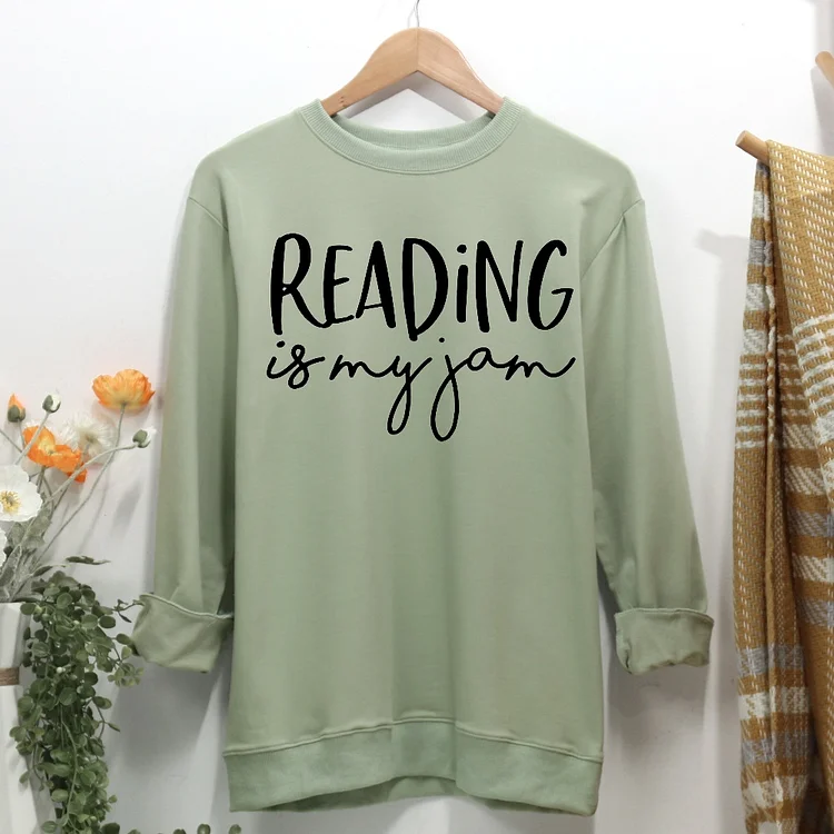 Reading Is My Jam Book Lovers Women Casual Sweatshirt