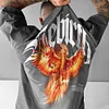 Phoenix Letter Printed Loose T-shirt by Inlyline