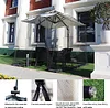 Outdoor Patio Parasol Shade Mosquito Screen Polyester Mesh With Zipper Door And Adjustable Rope