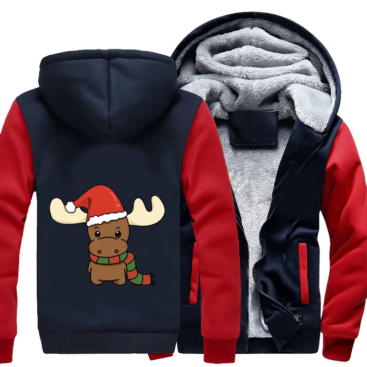 Cute Little Reindeer, Christmas Fleece Jacket