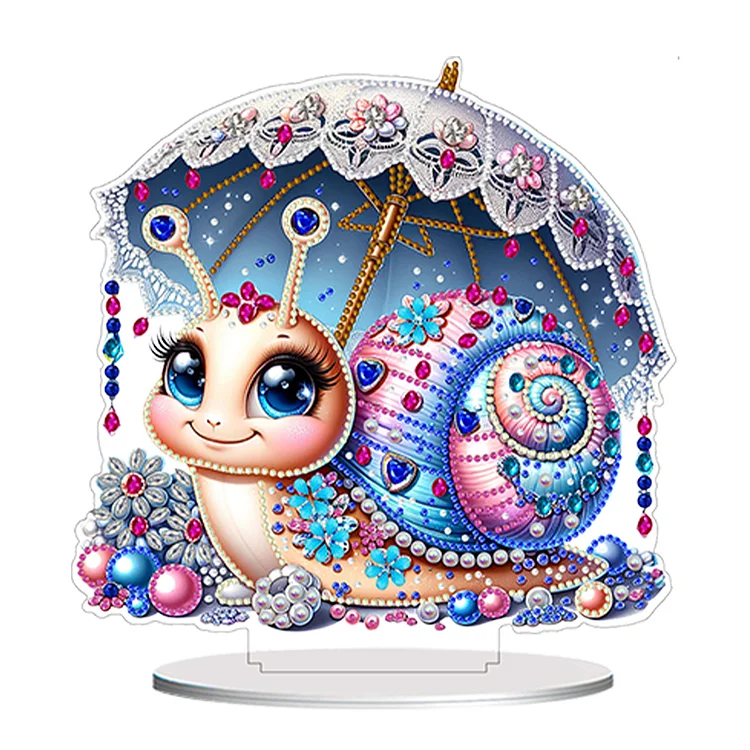 PVC Round Special Shaped Umbrella Snail Diamond Painting Desktop Decorations gbfke