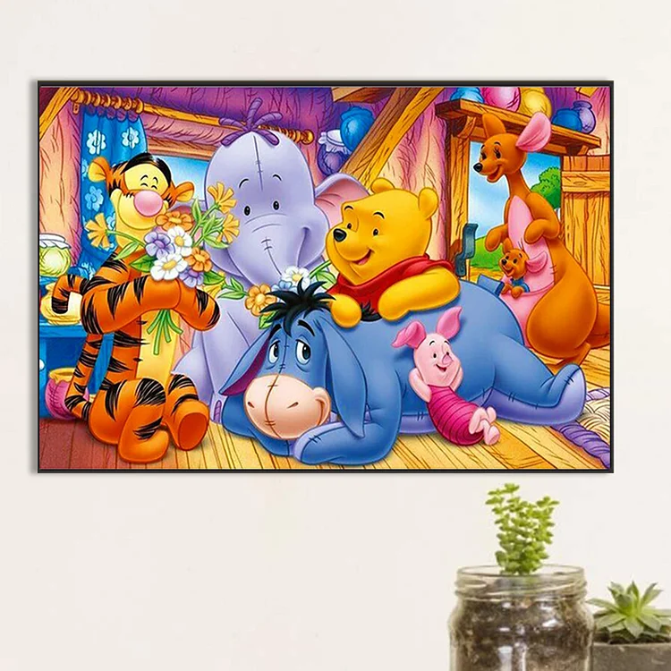5D Diamond Painting Winnie the Pooh and Four Friends Kit