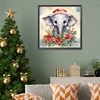 Diamond Painting-DIY Full Round Drill Christmas Elephant