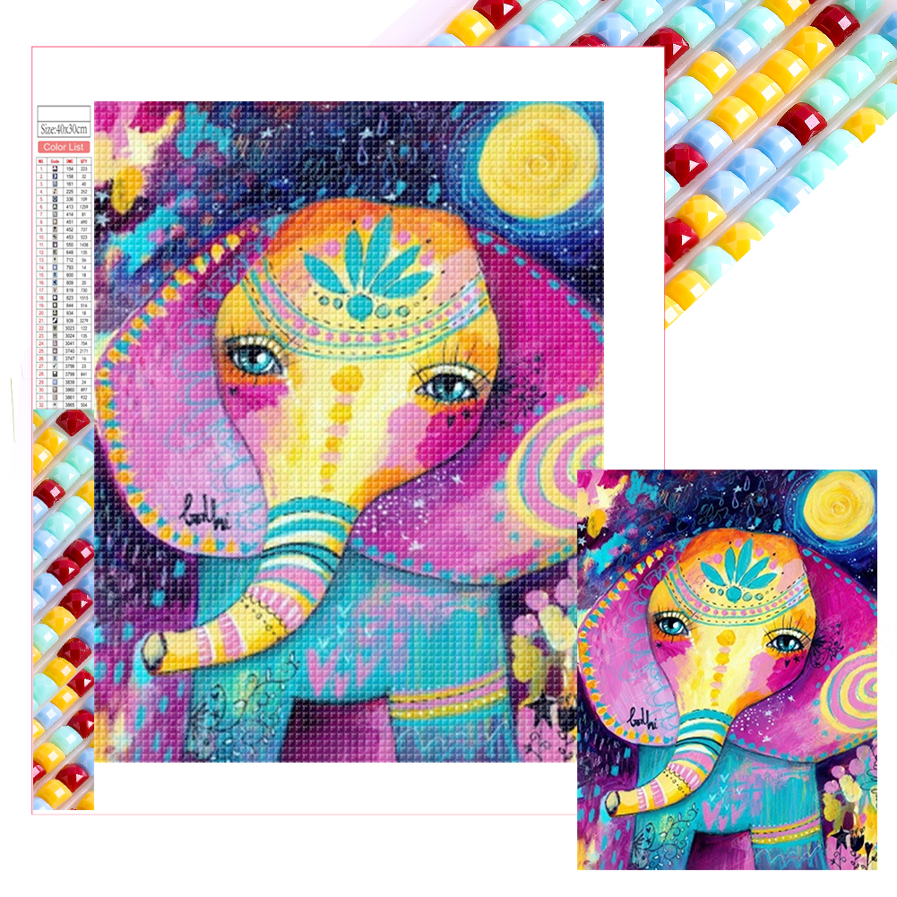 Elephant 30*40cm(picture) full square drill diamond painting