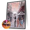 【2 pi&egrave;ces/paquet】-Peinture &agrave; l&rsquo;huile belle rue-plein rond diamant peinture-30 * 40cm