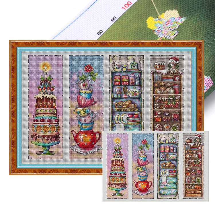 『Fairy Brand』Food - 14CT Stamped Eco-Friendly Cotton Thread Cross Stitch(60*40cm)(71Colors)