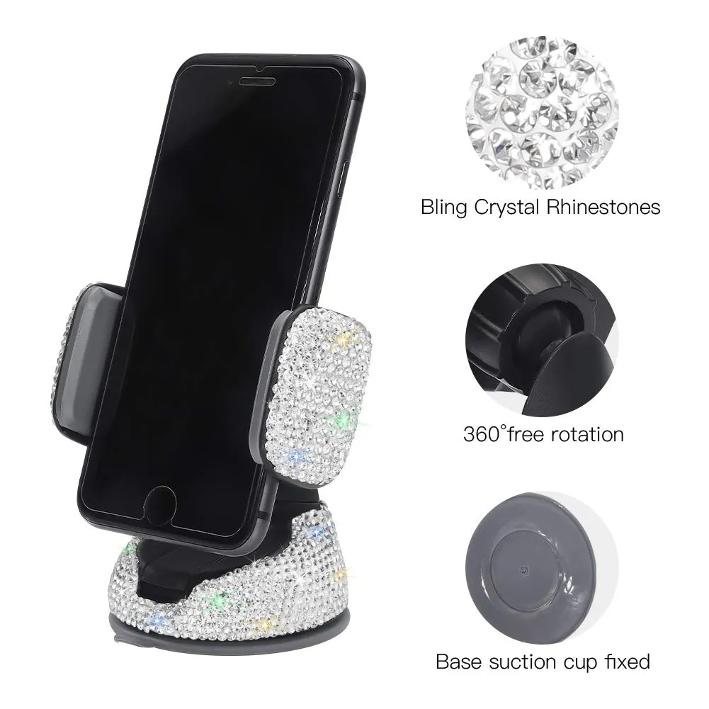 Phone Rhinestones Car Phone Holder With Crystal Rhinestones