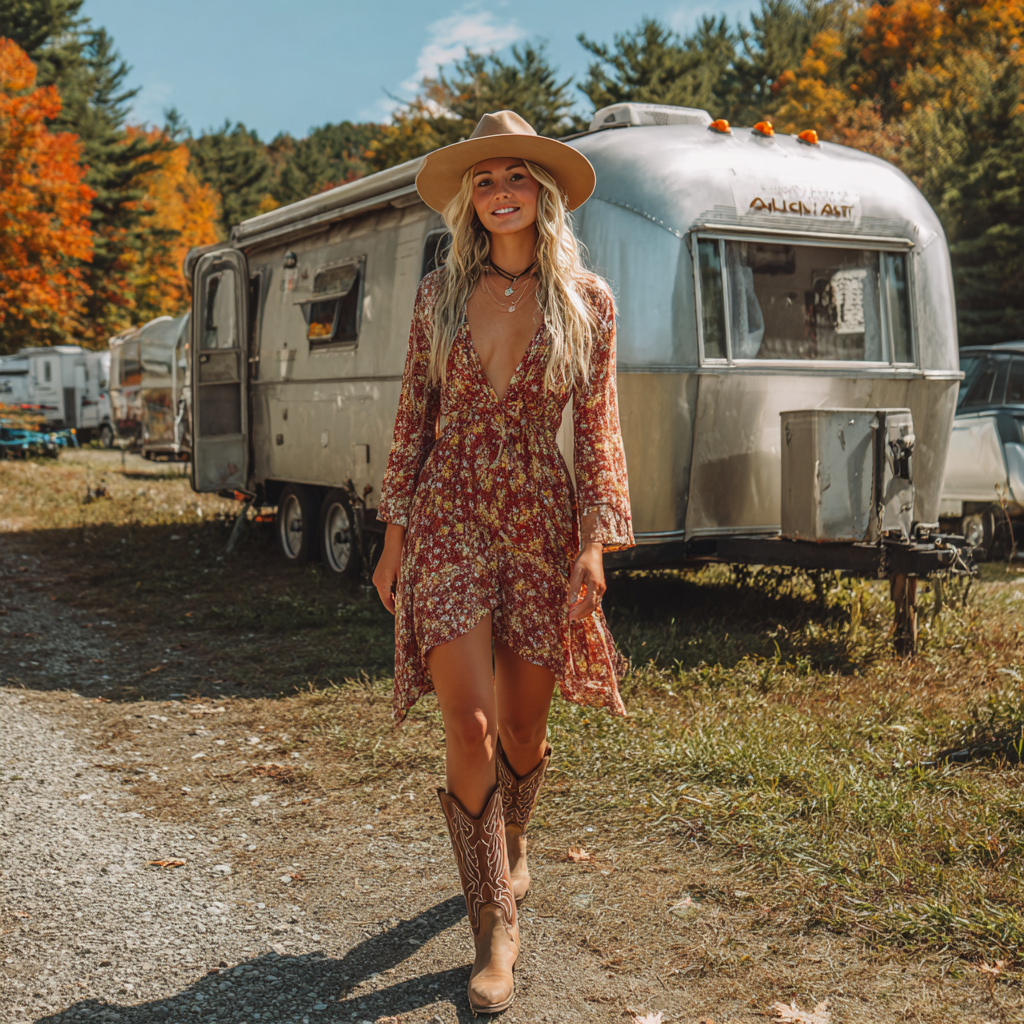 Women's Western Bohemian Vintage Dress
